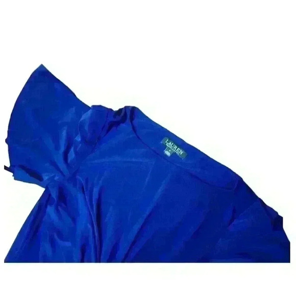 RALPH LAUREN Womans BLUE Dress (Green Tag) Fitted STRETCH Lined size 4 - Picture 6 of 6